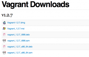 vagrantのダウンロード説明画像